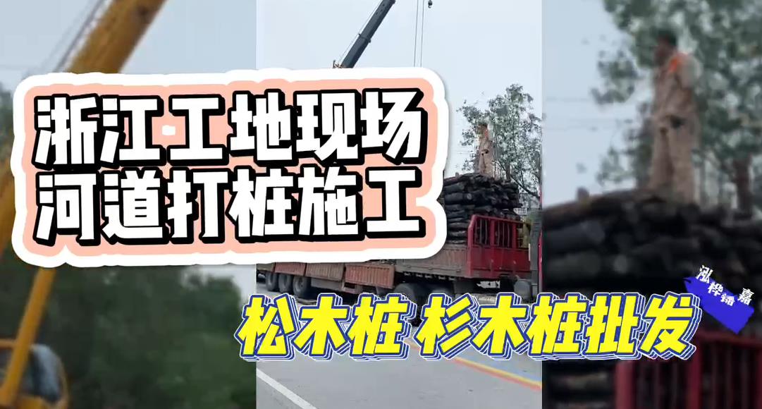 木樁廠(chǎng)家承接松木樁、杉木樁工地施工與批發(fā)視頻